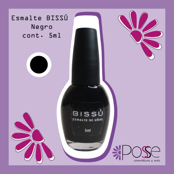 ESMALTE BISSÚ "NEGRO" 005