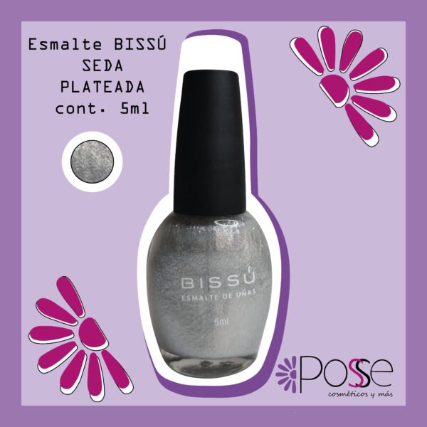 ESMALTE BISSÚ MINI "SEDA PLATEADA" 127