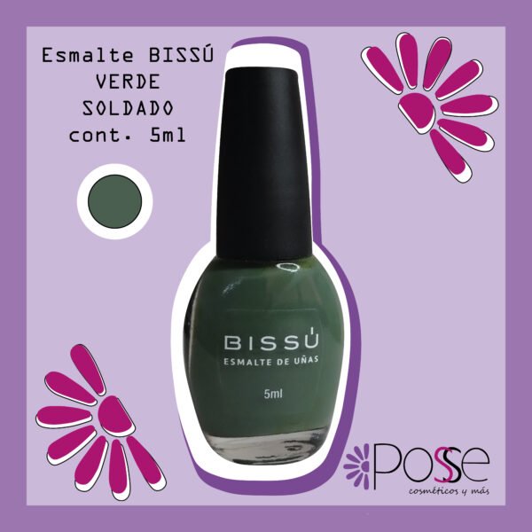 ESMALTE BISSÚ MINI "VERDE SOLDADO" 526