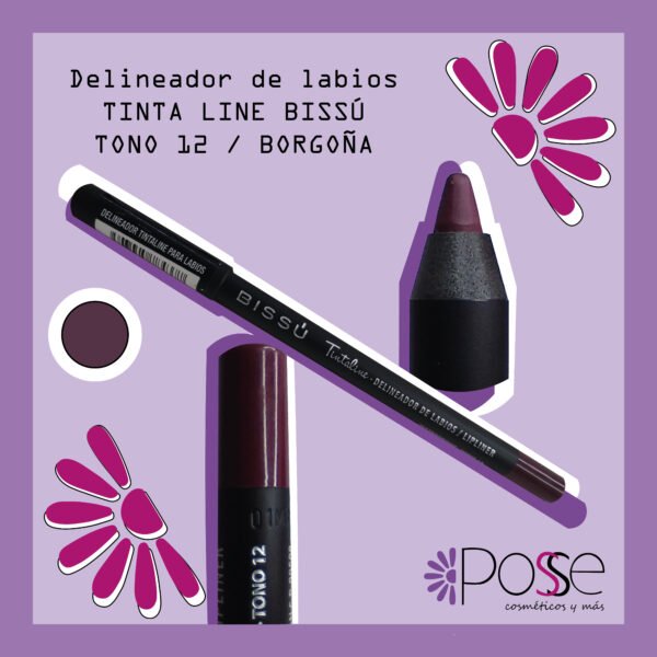 DELINEADOR TINTAALINE LABIOS BISSÚ "BORGOÑA" 12