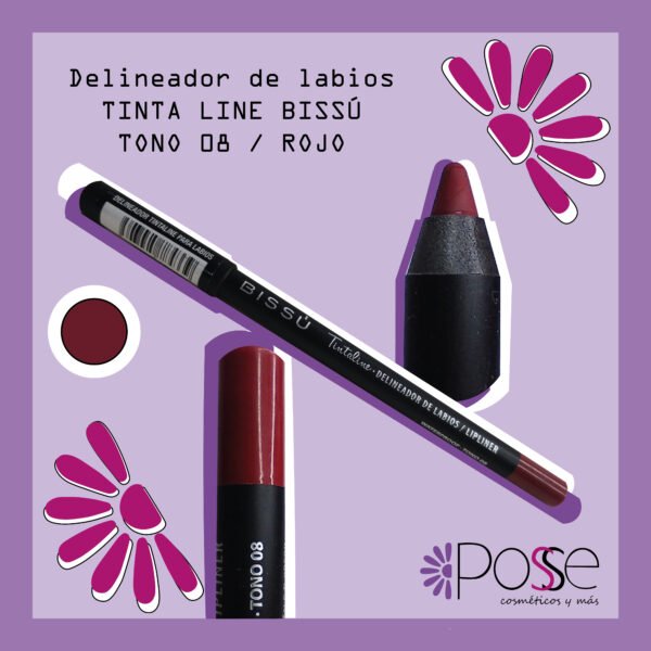 DELINEADOR TINTALINE LABIOS BISSÚ ROJO 08