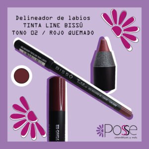 DELINEADOR TINTALINE LABIOS BISSÚ "ROJO QUEMADO" 02