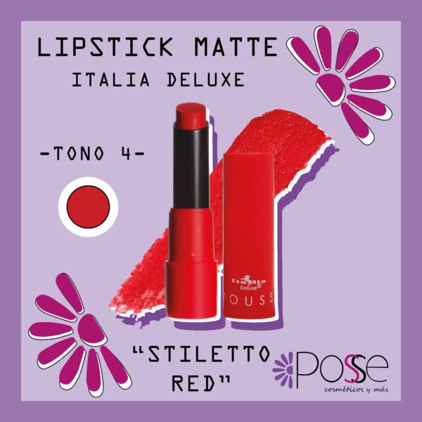 LIPSTICK MATTE ITALIA DELUXE "STILETTO RED"