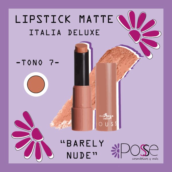 LIPSTICK MATTE ITALIA DELUXE "BARELY NUDE"