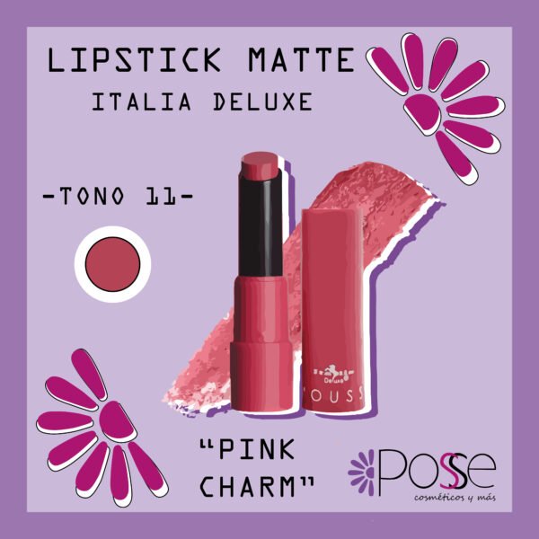 LIPSTICK MATTE ITALIA DELUXE "PINK CHARM"