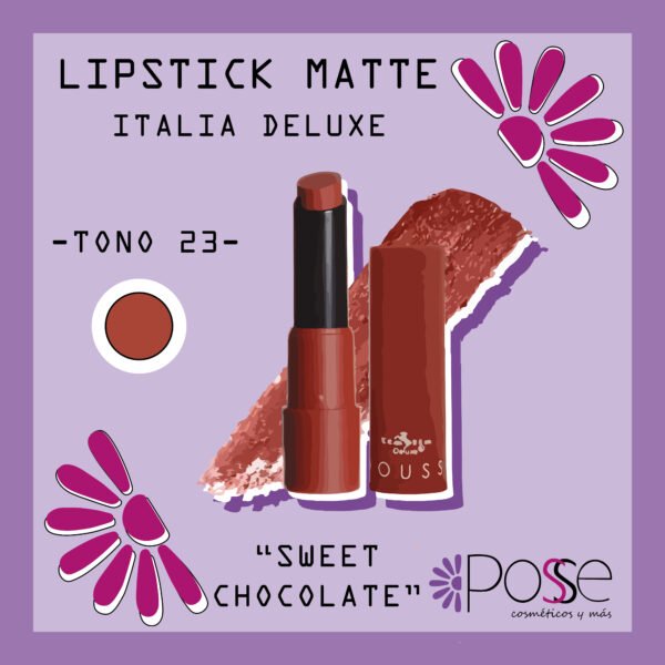 LIPSTICK MATTE ITALIA DELUXE "SWEET CHOCOLATE"