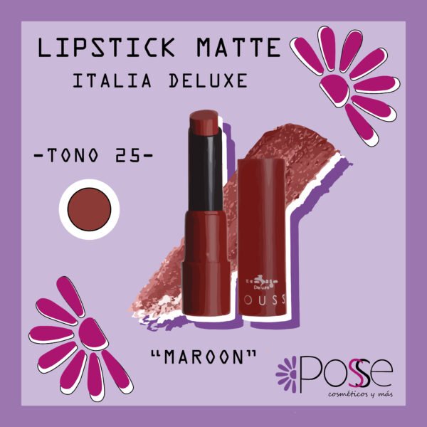 LIPSTICK MATTE ITALIA DELUXE "MAROON"