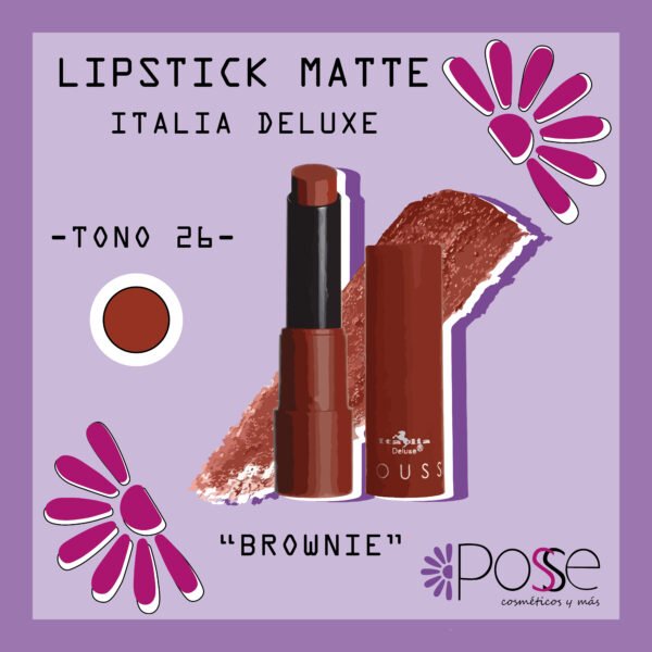 LIPSTICK MATTE ITALIA DELUXE "BROWNIE"