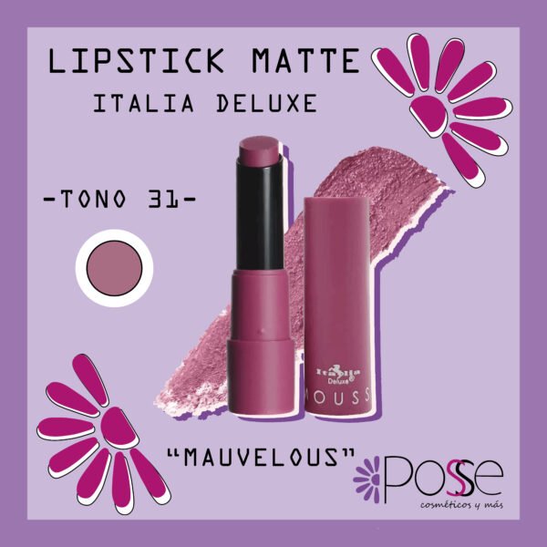 LIPSTICK MATTE ITALIA DELUXE "MAUVELOUS"