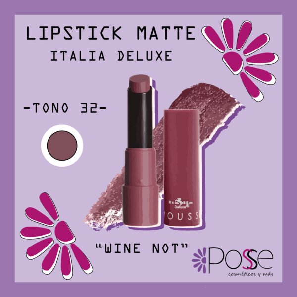 LIPSTICK MATTE ITALIA DELUXE "WINE NOT"