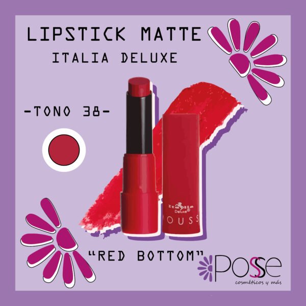 LIPSTICK MATTE ITALIA DELUXE "RED BOTTOM"