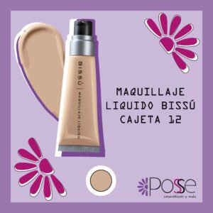 MAQUILLAJE LIQUIDO BISSÚ "CAJETA" 12
