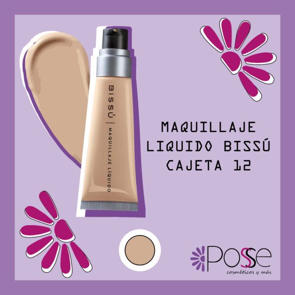 MAQUILLAJE LIQUIDO BISSÚ "CAJETA" 12