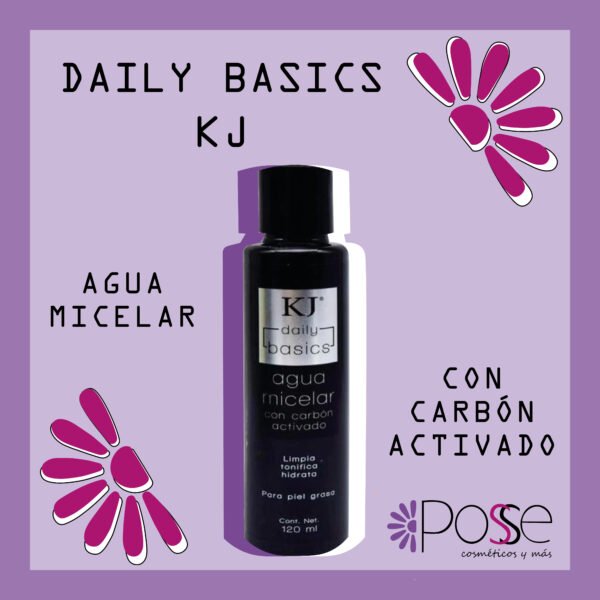 AGUA MICELAR CON CARBÓN ACTIVADO KJ