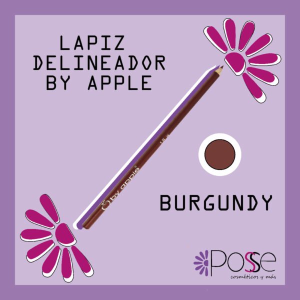 DELINEADOR G&J / BY APPLE / COLOR "BURGUNDY"