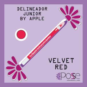 DELINEADOR JUNIOR BY APPLE VELVET RED