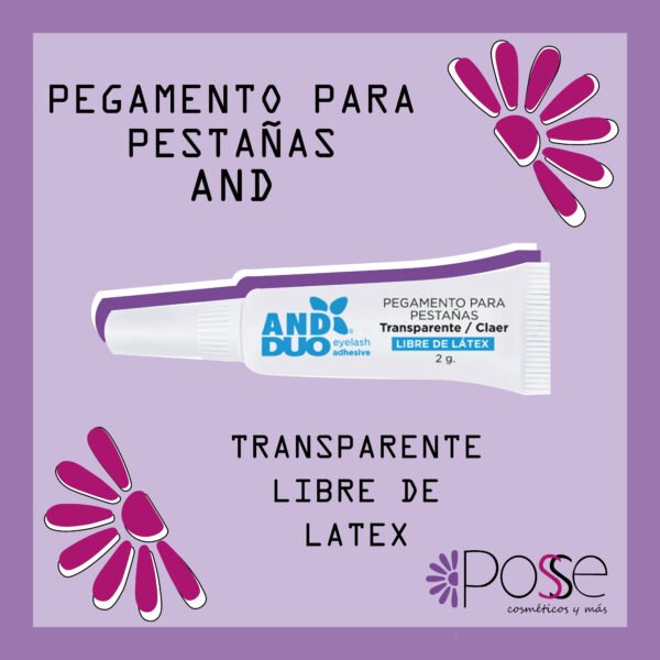 PEGAMENTO PARA PESTAÑAS TRANSPARENTE AND