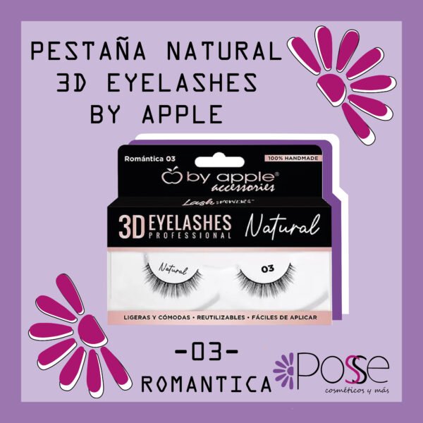 PESTAÑAS BY APPLE NATURAL "ROMANTICA"