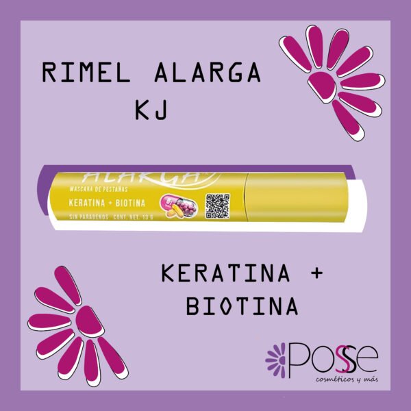 RIMEL ALARGA KJ "KERATINA + BIOTINA"