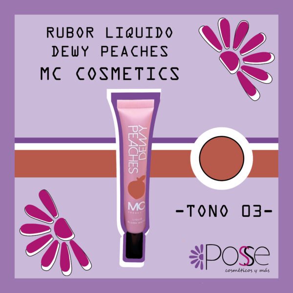 RUBOR LIQUIDO DEWY PEACHES MC COSMETICS #03