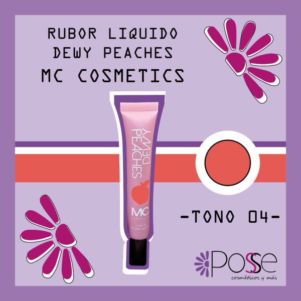 RUBOR LIQUIDO DEWY PEACHES MC COSMETICS #04