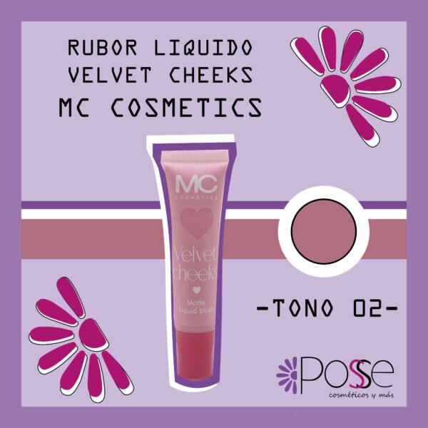 RUBOR LIQUIDO VELVET CHEEKS MC COSMETICS #02