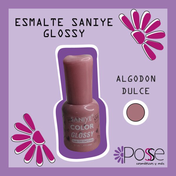 ESMALTE GLOSSY SANIYE "ALGODON DULCE"