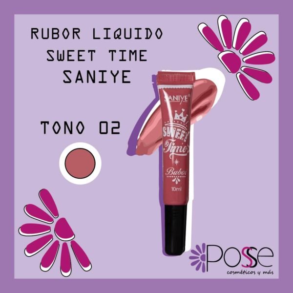 RUBOR LIQUIDO SWEET TIME SANIYE #02